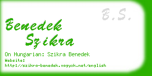 benedek szikra business card